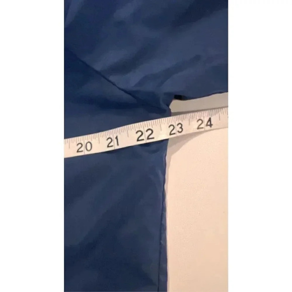 Vintage Trax Men’s Medium Blue White Button Down Varsity Bomber Jacket Quilted - Picture 8 of 11